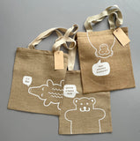 Jute tote Beary hug